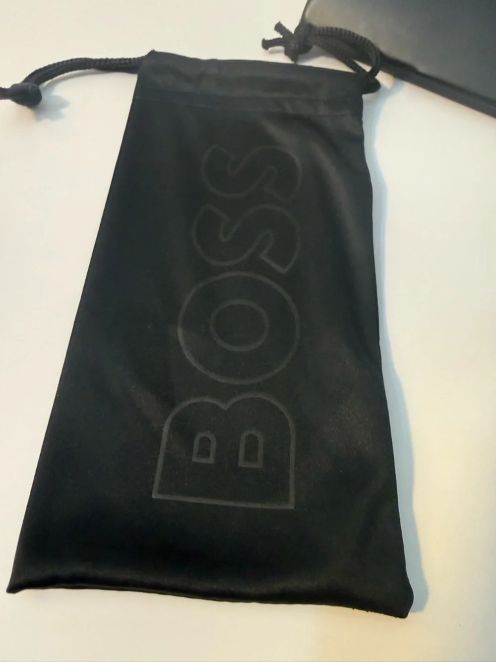 Boss Black Sunglasses Case with Soft Pouch